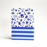 Happy Notebook in Royal Stripe